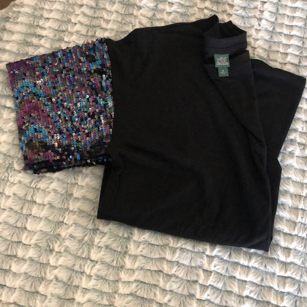 Wild Fable Black sequin shirt